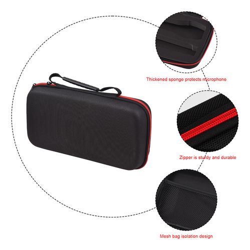 Funda De Micrófono Negra Para Guardar Micrófonos