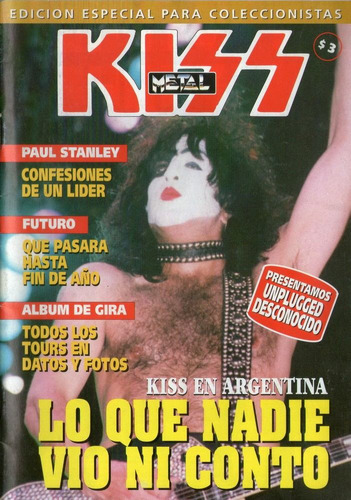 Revista Metal * Especial Nro. 2 * Kiss En Argentina * 1997
