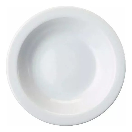 Set X 12 Plato Hondo Porcelana Blanca Schmidt 21 Cm