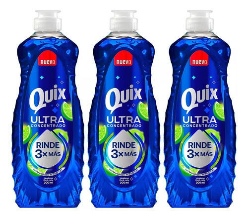 Pack X3 Lavalozas Quix Ultra Concentrado 750ml