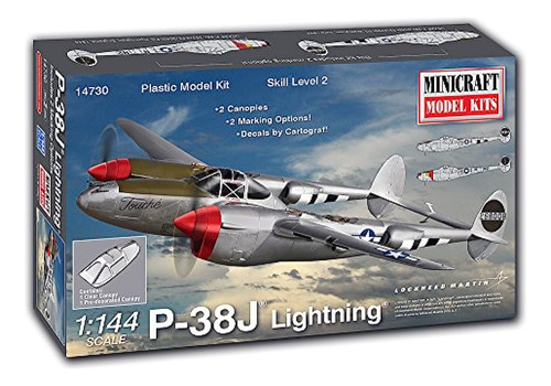 Kit De Construcción Minicraft P-38j  Lightning  (36 Piezas),
