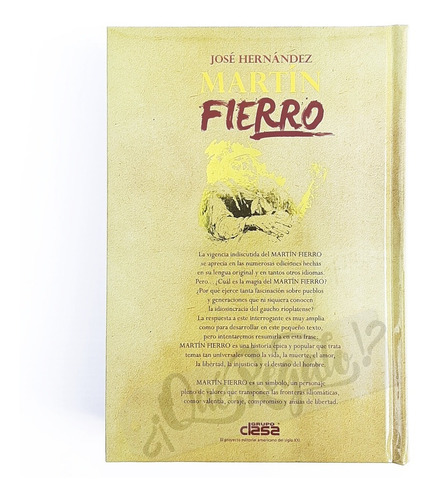 Libro Martín Fierro · J. Hernández · Ilustrado Y Vocabulario
