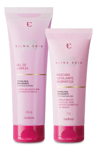Combo Niina Skin: Gel De Limpeza 100ml + Máscara Esfoliante