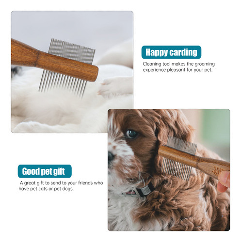 Peineta De Pelo De Doble Hilera Para Mascotas Para Un Fácil