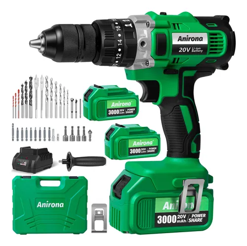 comprar Taladro Rotomartillo 1\u002F2'' Anirona 2*3.0ah Batería Kit Pro Color Verde oscuro