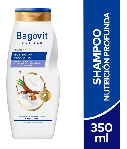 Bagovit Shampoo Nutricion Profunda Cabello Seco X350