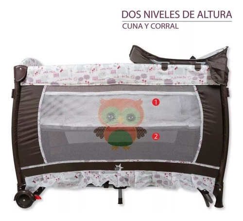 Cuna De Viaje Corral Con Toldo Starkids Draco Azul Marino