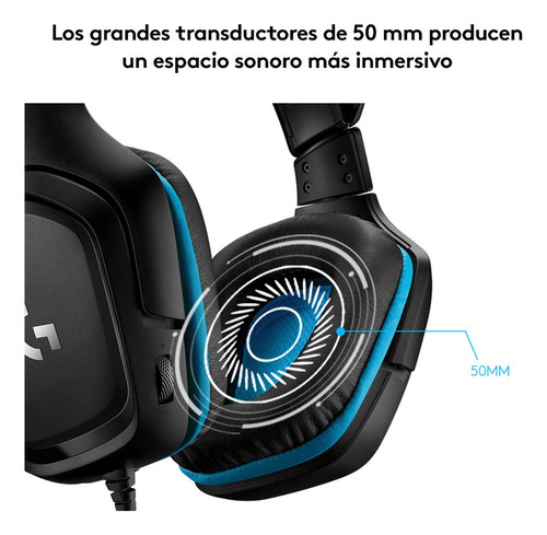 Audifono Gamer Logitech G432 7.1 Multiplataforma Color Negro