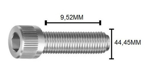 Parafuso Allen Cil Inox 3/8 X 1.3/4 Unc Inoxidavel 15 Pcs