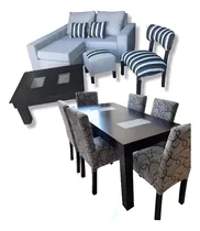 Comprar Sillon De 2 Cuerpos + Mesa Extensible Con 6 Sillas