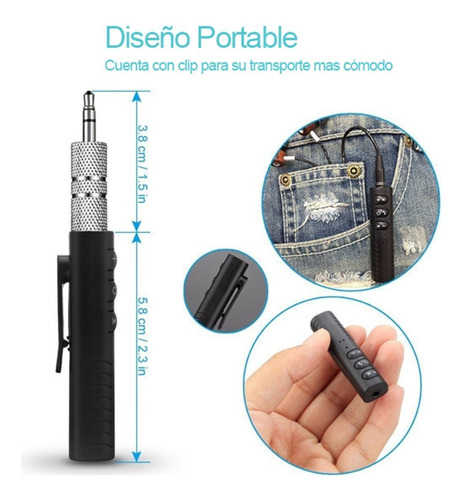 Imagen 6 de 10 de Receptor Bluetooth Usb Auto Microfono Manos Libres Estereo