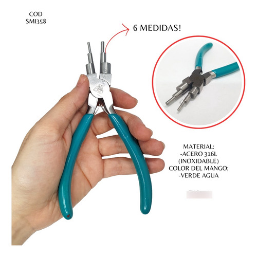 Pinza Mandril 6 Niveles Alambre Bijou Joyero Acero Inox