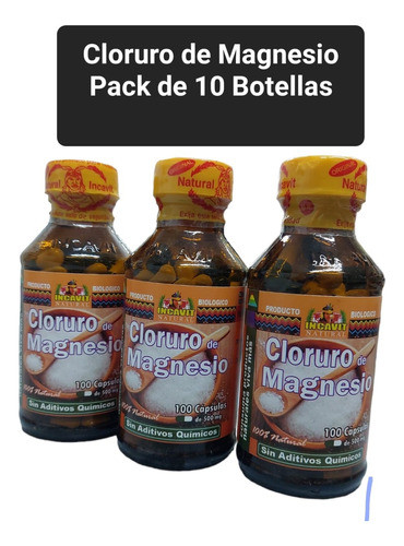 Cloruro De Magnesio Pack De 10 Botellas.envío Gratis.