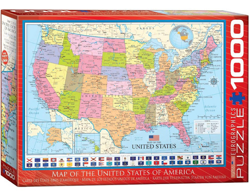 Eurographics Mapa De Los Estados Unidos Puzzle (1000 Piezas)