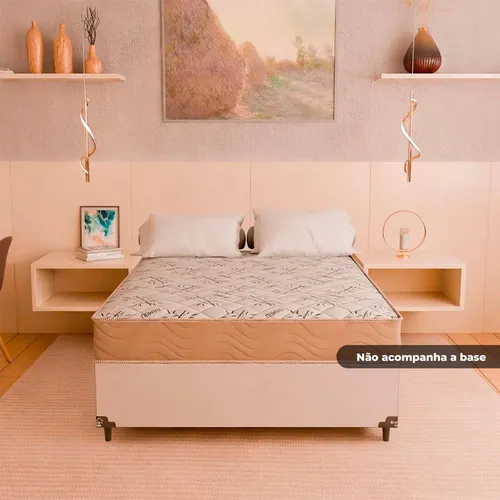 Colchão Casal D33 One Face - 17x138x188cm - Suede Bege