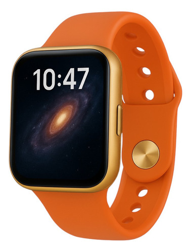 Reloj Smartwatch Inteligente + Auriculares Bluetooth 5.3 Naranja
