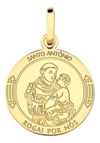 Pingente Santo Antônio 3 Gramas Ouro 18k 750