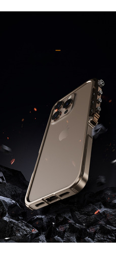 Funda Bumper Armor De Metal Y Aluminio For iPhone 14/15/16
