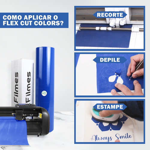 Filme De Recorte - Flex Cut Colors Smart 30cm X 3m Gloss