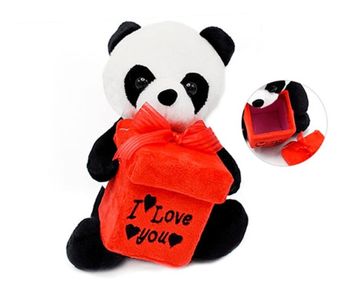 Oso Panda Peluche Cajita I Love You San Valentín Día Amor 