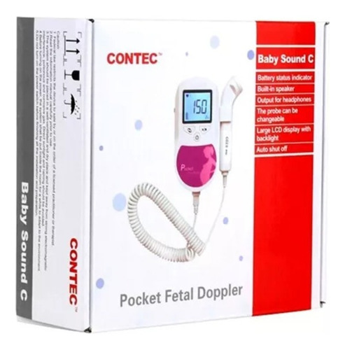 Doppler Fetal Marca Contec Modelo Pocket