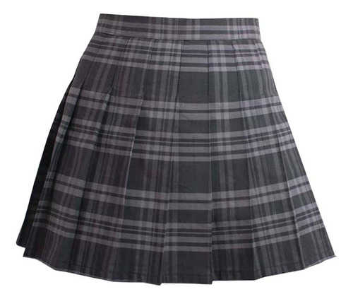 Falda Tableada Escocesa Gris Aesthetic Grunge E-girl Dark