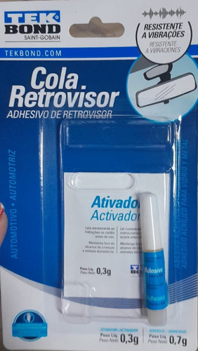 Cola Para Retrovisor Tekbond 1g Transparente