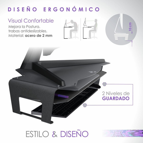 Imagen 3 de 9 de Soporte Monitor Gamer Bam G5la Alto+estante Samsung Premium!