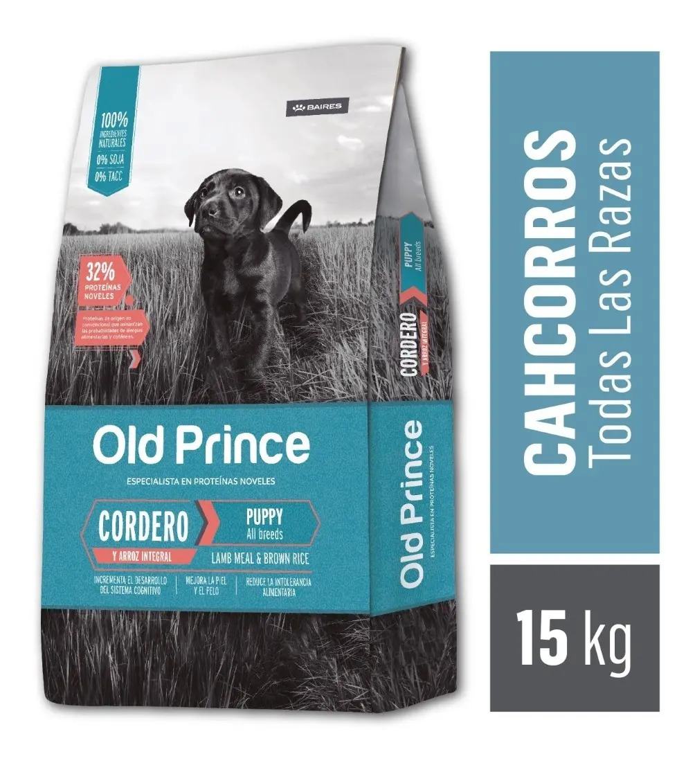 Old Prince Proteínas Noveles Puppy All Breeds Cachorro Todos Los Tamaños Cordero Y Arroz De 15 kg