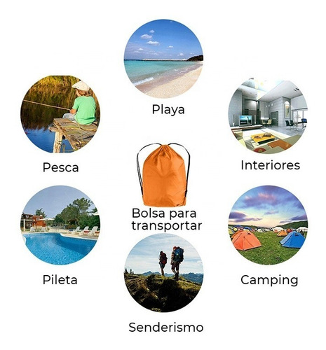 Imagen 5 de 10 de Sillon Sofa Puff Inflable Camping Playa Jardín Bag Colores