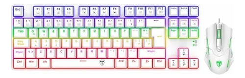 Kit Teclado Mouse T-dagger T-tgs005 Advance Force Red Blanco