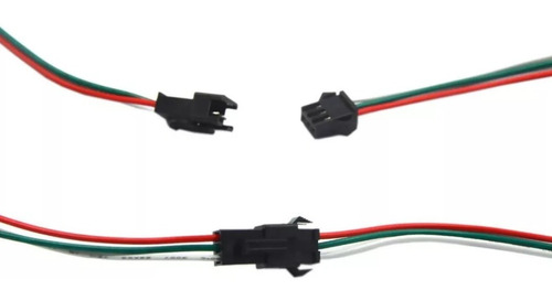 Conector Jst Sm 03 Vias Para Led Rgb, Ws2811, 100 Pares