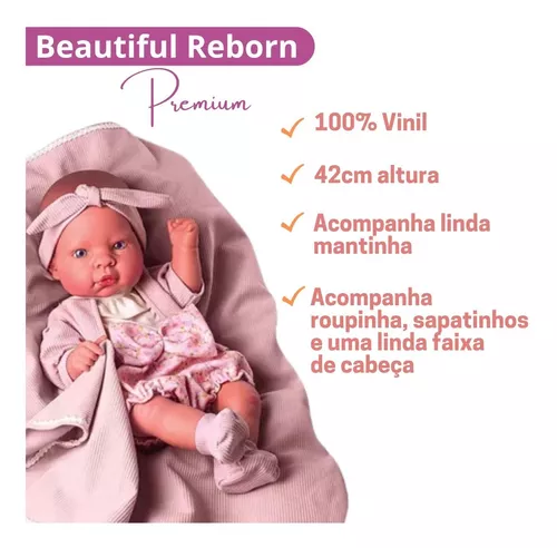 Bebê Reborn Boneca Menina Super Realista Banho