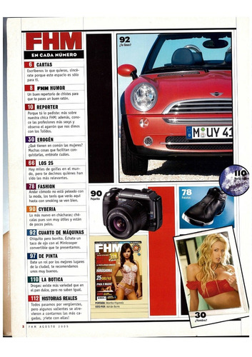 Revista Fhm Martha Higareda Septiembre 2005 (Usado)