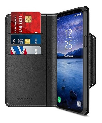 Maxboost Galaxy S9 Wallet Case Mwallet Series [folio Cover] 
