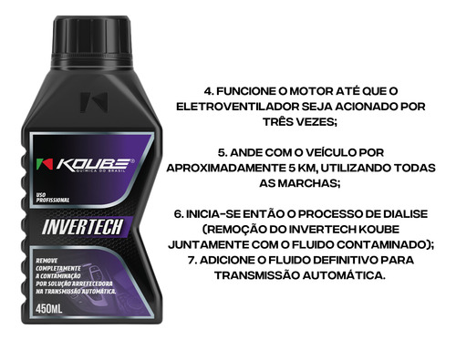 Invertech Remove Óleo Trasmissão Automática Koube 450 Ml