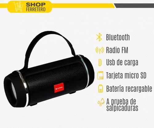 Radio FM con altavoz Bluetooth y batería Recargable