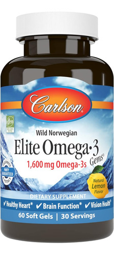 Carlson Gemas Omega-3 De Élite, 1600 Mg 