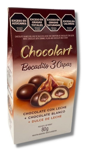 Chocolart Bocadito De Dulce De Leche 80 Grs