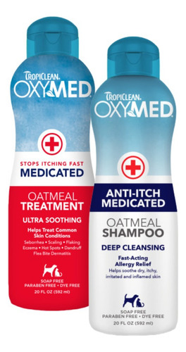 Pack Shampoo Y Acondicionador Oxymed Antipicazón Para Perros Fragancia Neutra