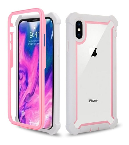 Funda Uso Rudo 360 Clear iPhone 6, 7, 8, X, Xs, Xr, Xs Max