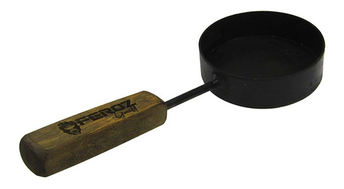Imagen 3 de 6 de Provoletera Fundicion Hierro Mango Madera 13 Cm Parrilla