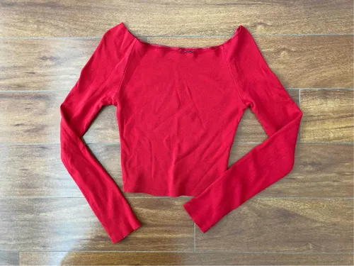 compensación Directamente primero Polera Manga Larga Mujer Brandy Melville Color Roja