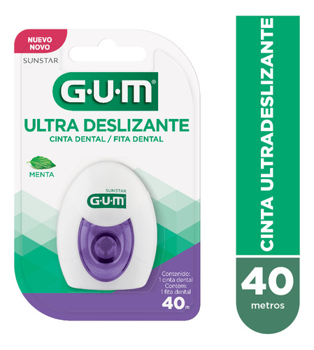 Fio dental Gum Ultra Sliding Mint 40 metros