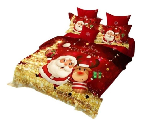 Bello Cubrecama Cobertor Navidad Quilt Verano 2 Plazas Cl59h