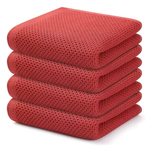  Kitinjoy - Paños de cocina de 100 % algodón, tela de tejido  gofrado, paño de limpieza ultrasuave, absorbente y de secado rápido. :  Hogar y Cocina