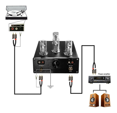 Pre Amp Valvulado Little Bear T11 Tocadiscos Phono Mm Riaa