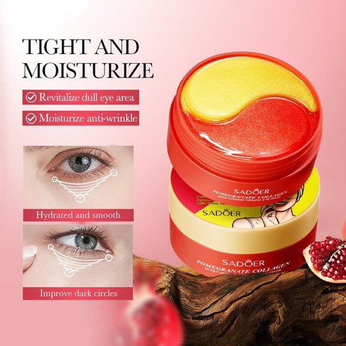 Parches Hidrogel Para Eliminar Ojeras Sadoer De Colágeno Granada + Día/noche