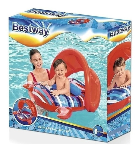 Asiento Bote Inflable Cangrejo Con Techo Bestway 34125