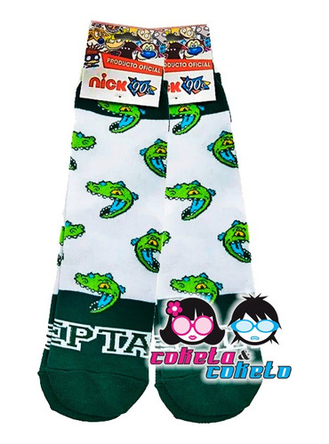 Medias 3/4 Reptar Rugrats Caritas - Licencia Oficial